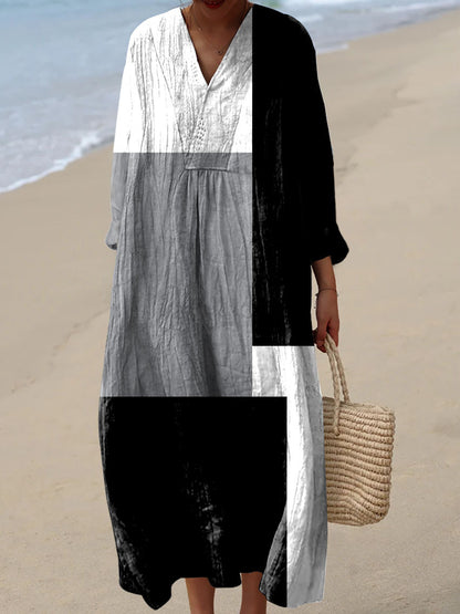 Printed Sleeve Long Skirt