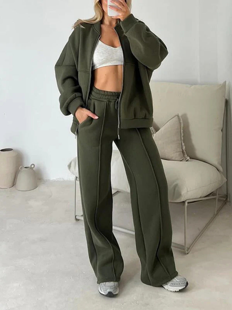 Women's Casual Long Sleeve Sweatshirt and Pants Set