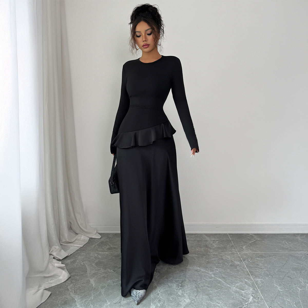 Elegant Long Sleeve Lace Dress