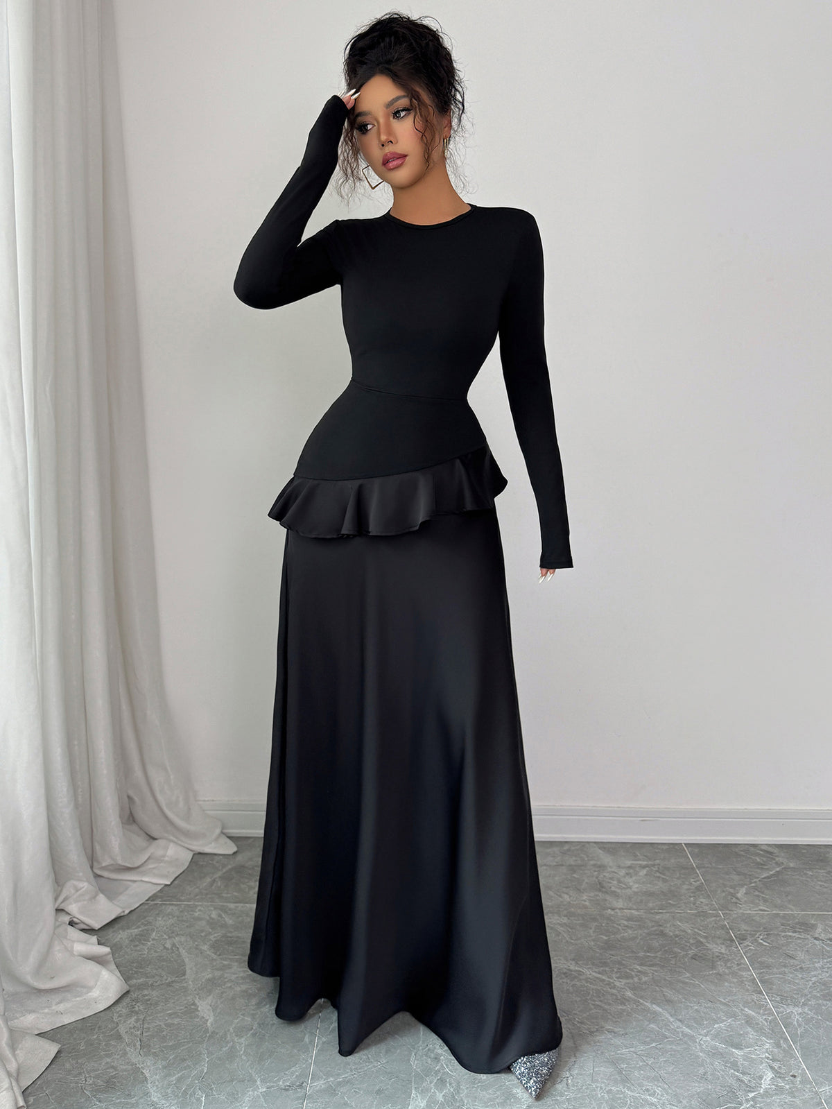 Elegant Long Sleeve Lace Dress