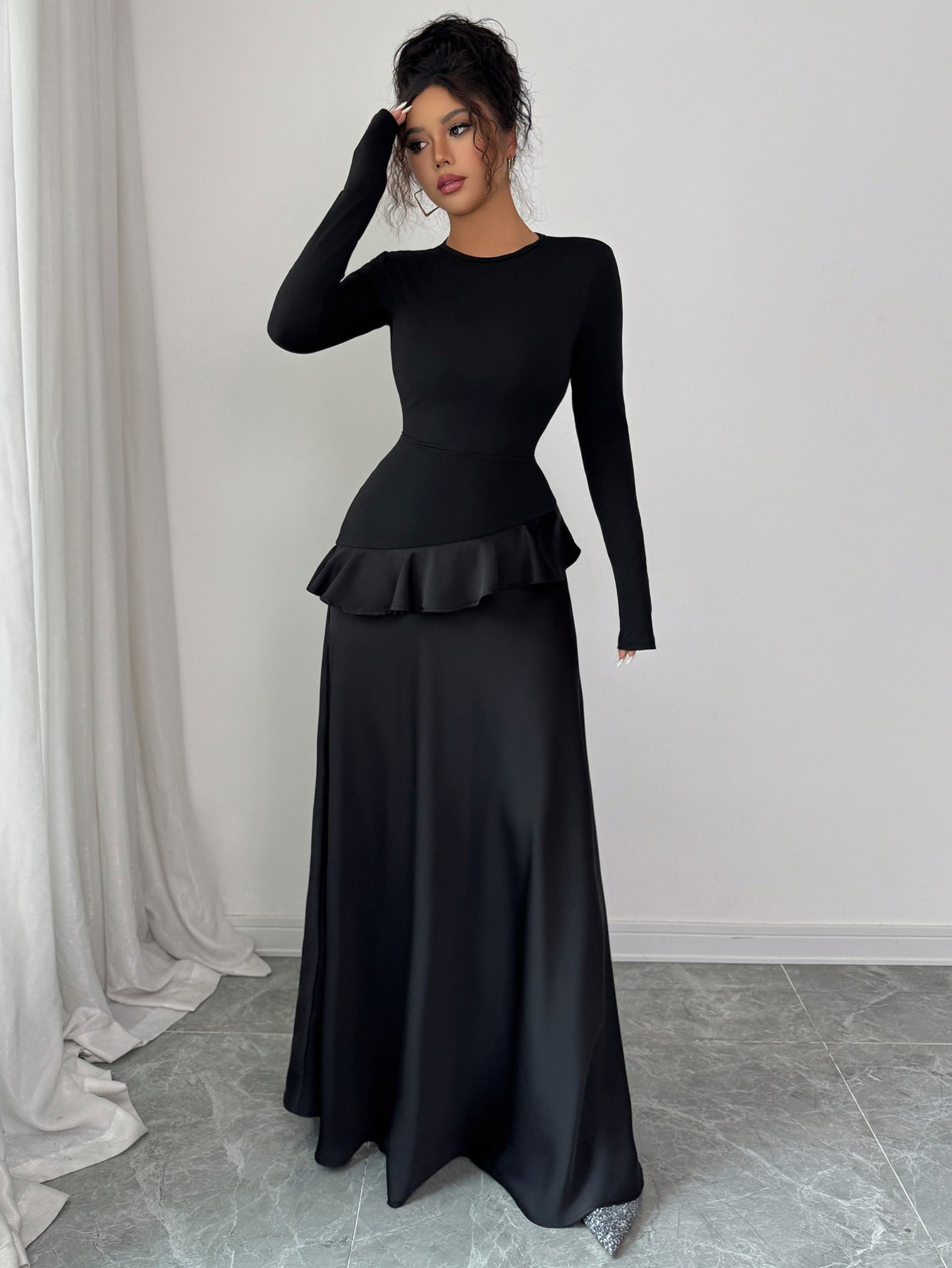 Elegant Long Sleeve Lace Dress