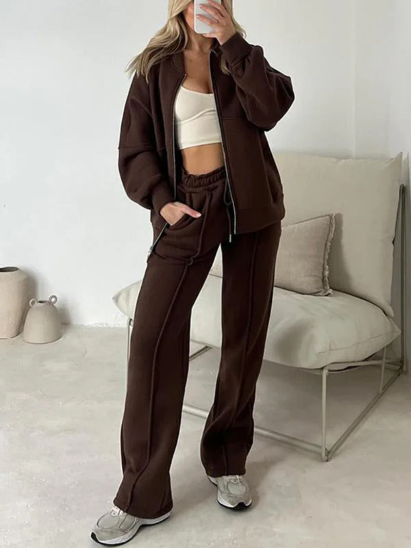 Women's Casual Long Sleeve Sweatshirt and Pants Set