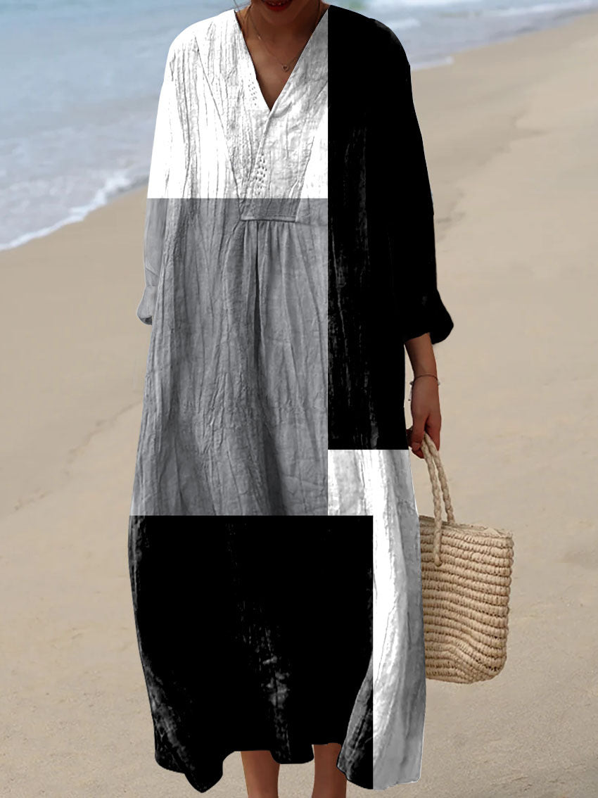 Printed Sleeve Long Skirt