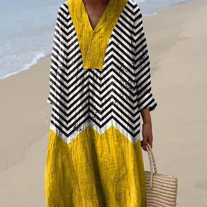 Printed Sleeve Long Skirt