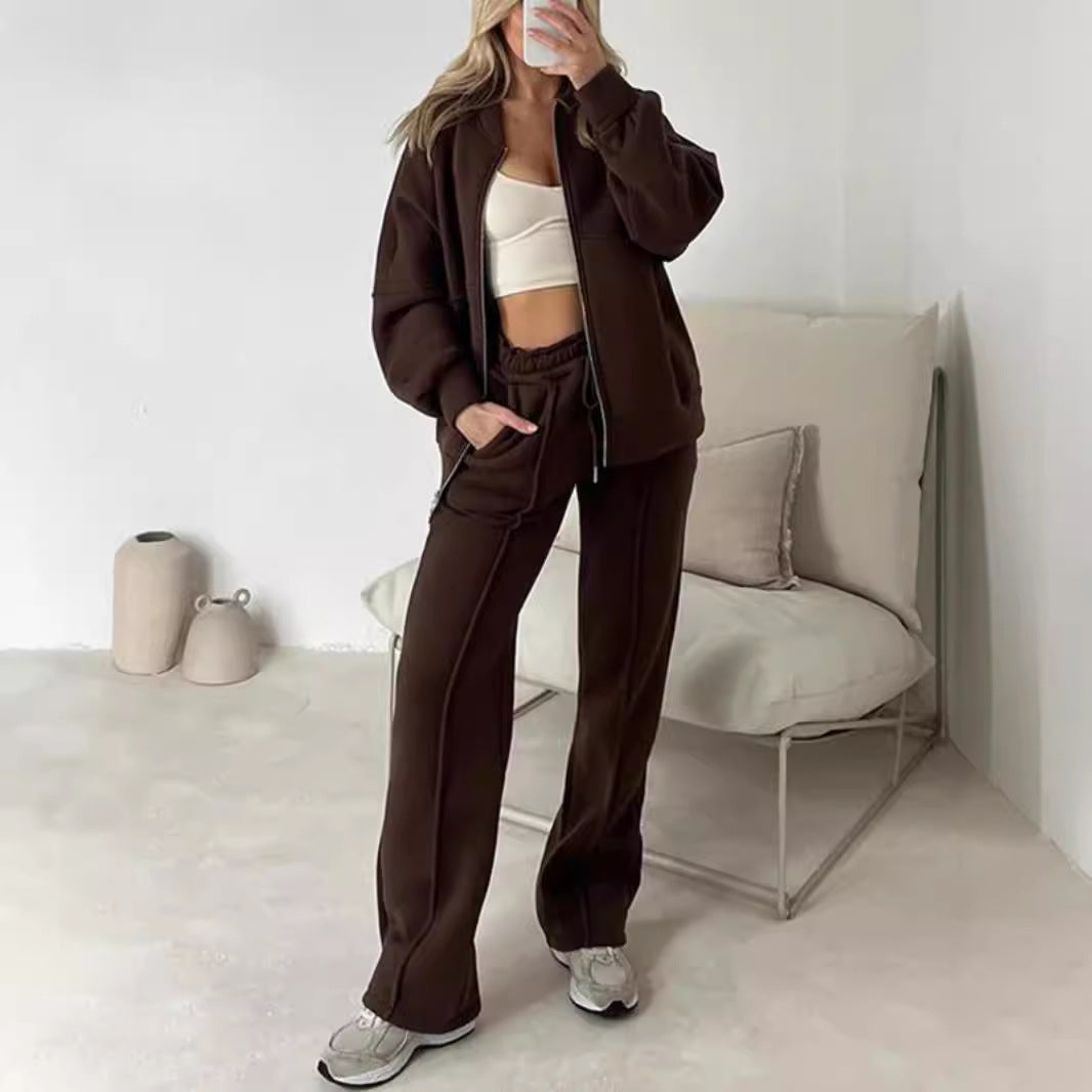 Women's Casual Long Sleeve Sweatshirt and Pants Set