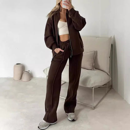 Women's Casual Long Sleeve Sweatshirt and Pants Set