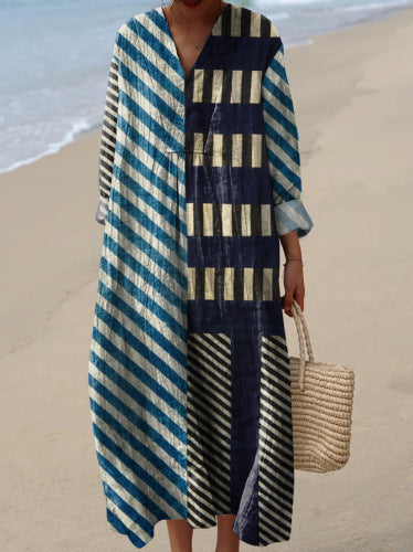 Printed Sleeve Long Skirt