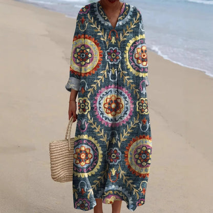 Printed Sleeve Long Skirt