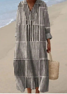 Printed Sleeve Long Skirt