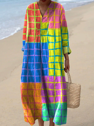 Printed Sleeve Long Skirt