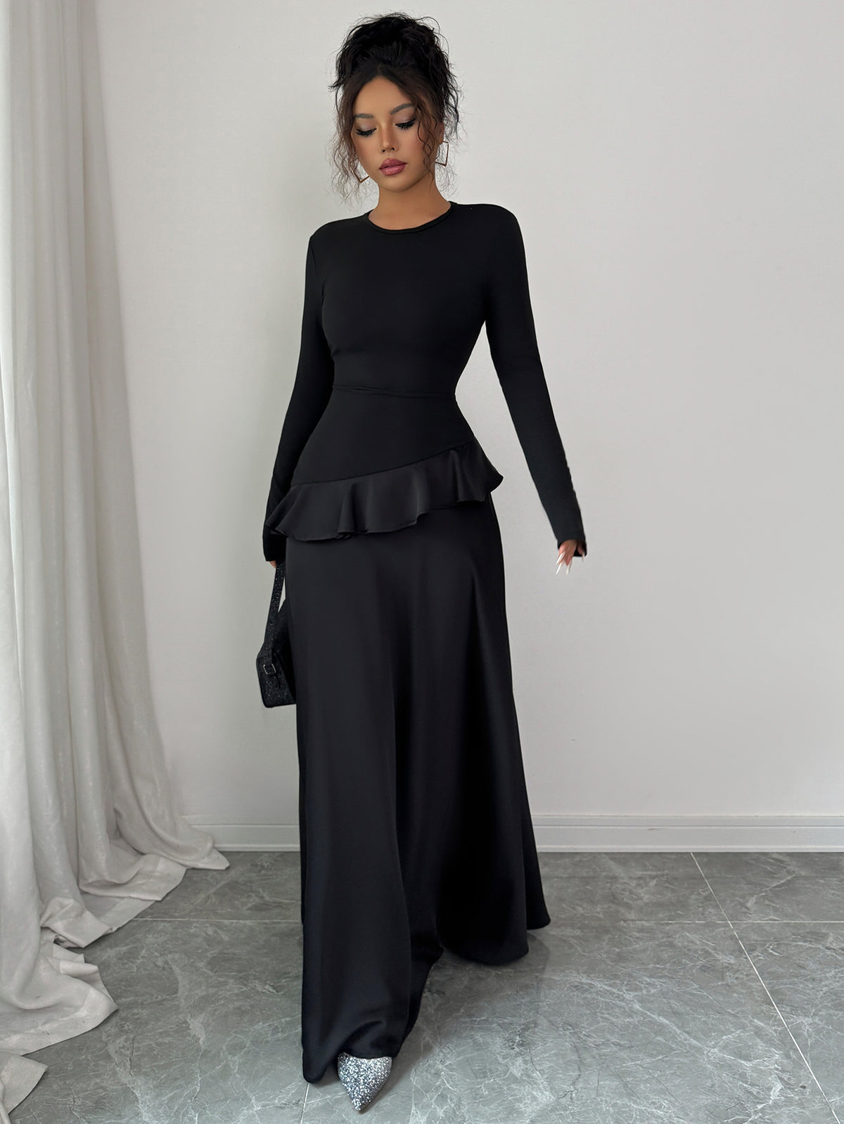 Elegant Long Sleeve Lace Dress