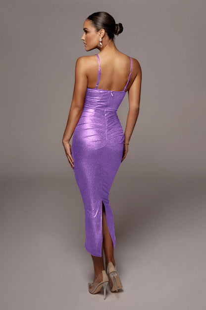 Pleated Strap Bodycon Party Dress