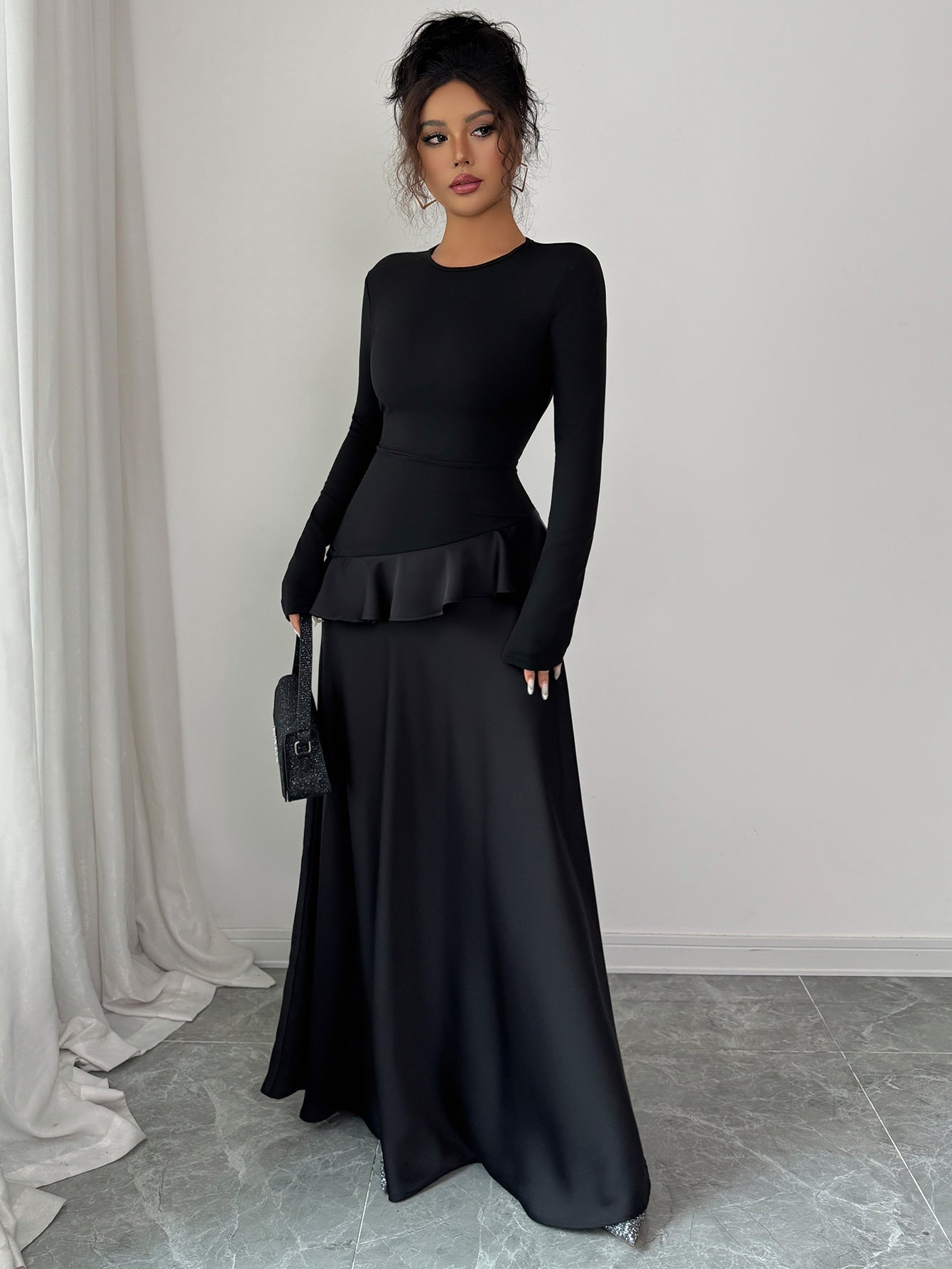 Elegant Long Sleeve Lace Dress